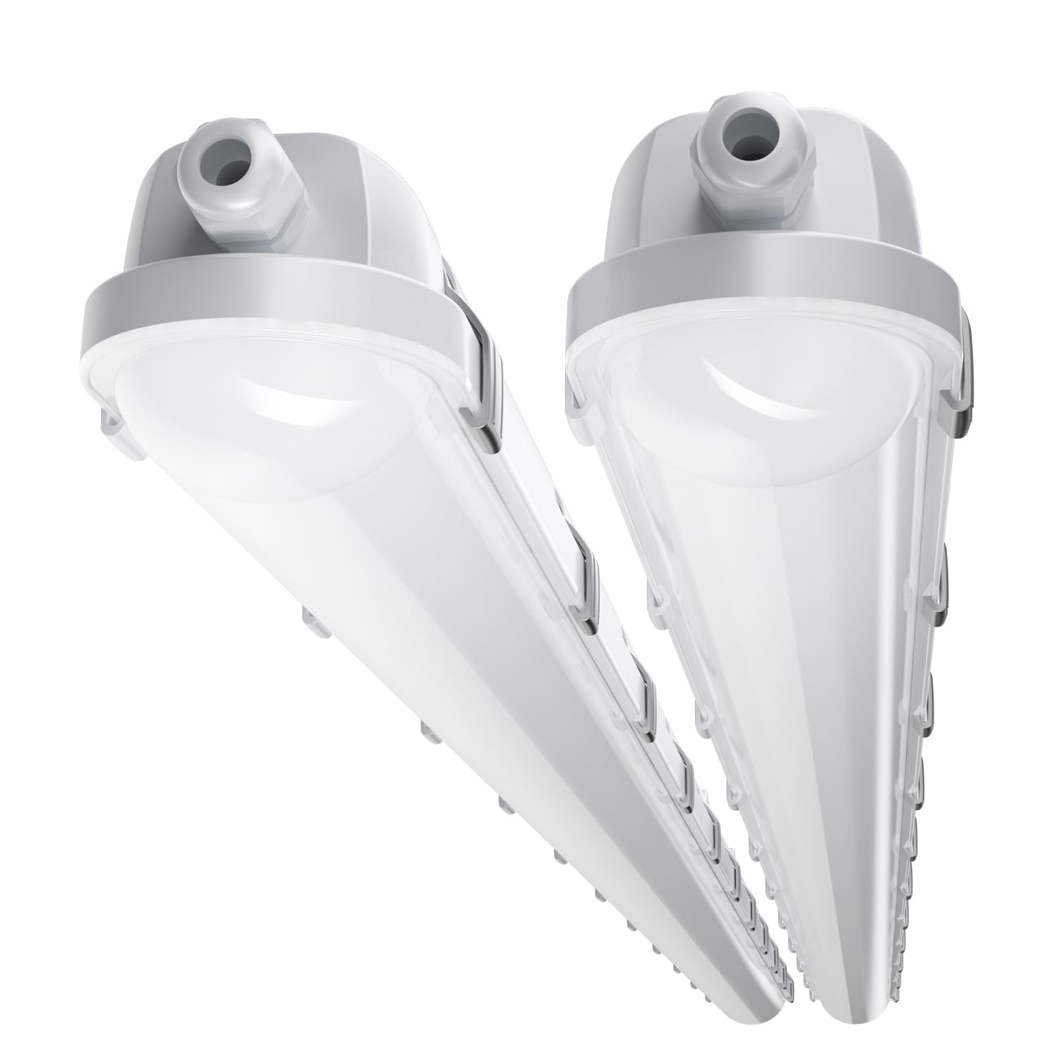Photo 1 of G GJIA 8FT LED Vapor Tight Light Fixture 2Pack,13000LM, 70W/80W/90W/100W Adjustable, 5CCT 6500K-3000K Color Selectable,ETL Listed,IP65 Waterproof Vapor Proof Light for Car Wash,Warehouse,Basement
