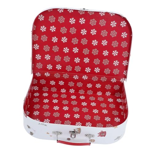 SKISUNO 厚手紙製 収納ボックス 小型手提げ式クリスマスパーティー用装飾収納ケース 多用途プレゼント包装箱