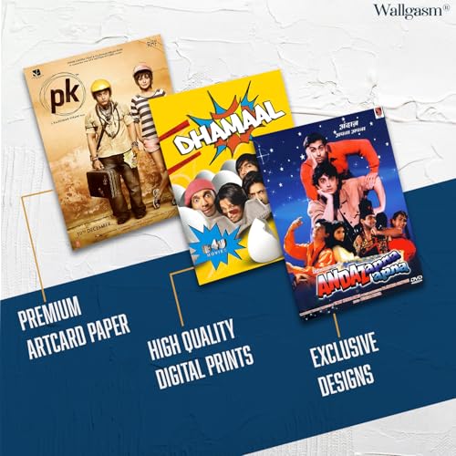 Image of Wallgasm Bollywood Movie Posters - Set of 30, 4x6 Inches Posters | Poster Set For Room, Wall Art for Bedroom, Gym, Office