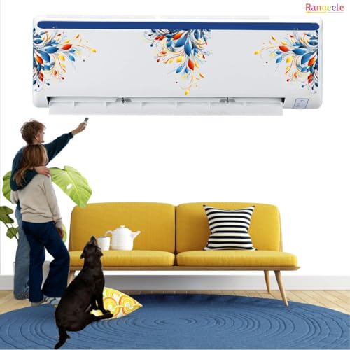 Image of 'colourful multi bell Leaves'' AC Sticker (96 cm x30 cmx 24 cm)