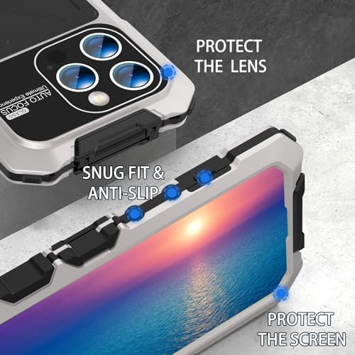 Coque rigide en aluminium et TPU pour iPhone 15 Pro Max argent - 5