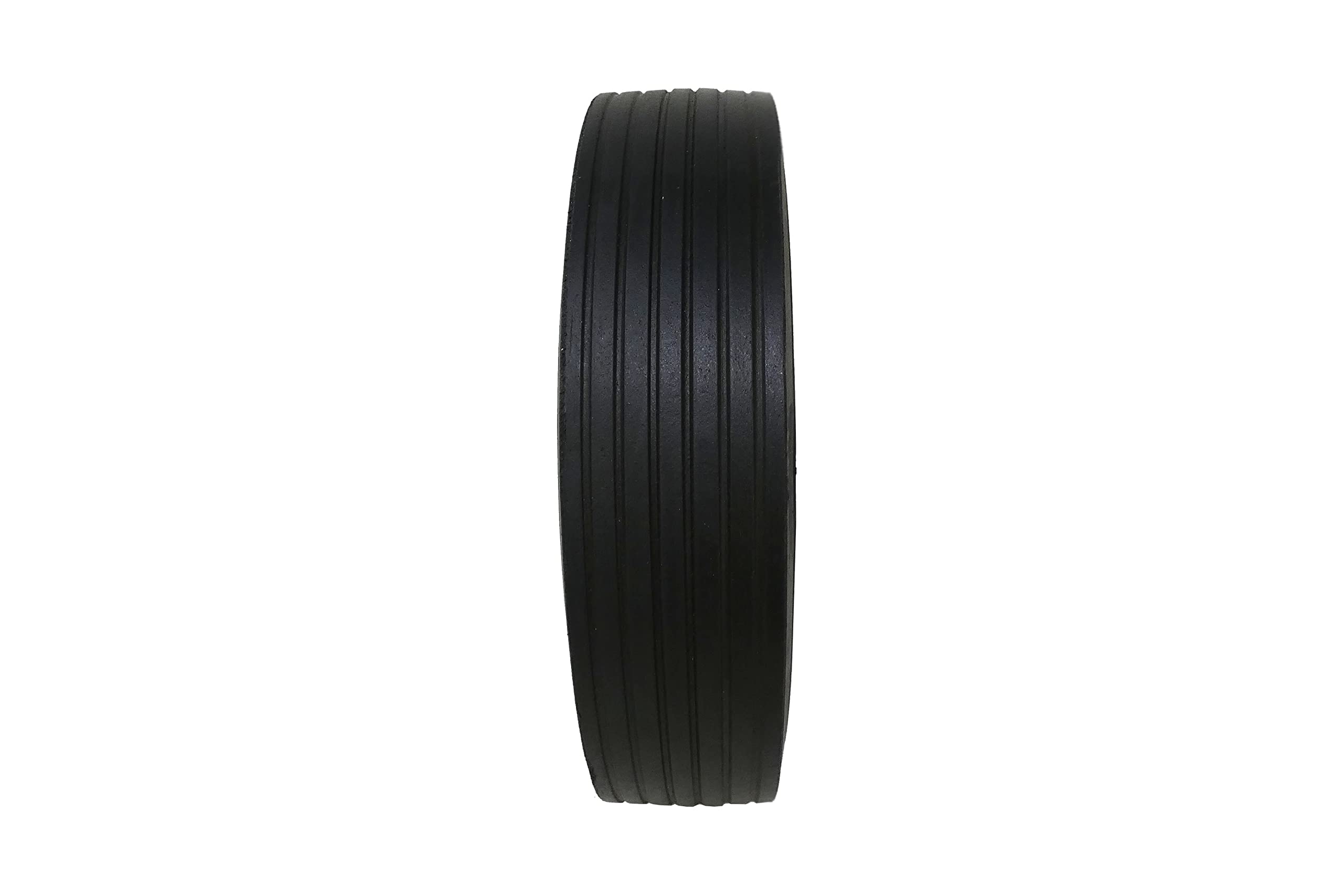 Shepherd Hardware 9653 Roue de rechange pour camion à main, caoutchouc massif, bande de roulement côtelée, axe centré de 1,9 cm