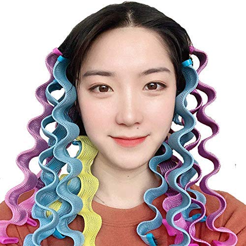 32 Pieces Hair Curlers Styling Kit,No Heat Hair Curls Hair Curlers Magic Hair Rollers Heatless Wave Styles with 2 Pieces Styling Hooks for Extra Long Hair Most Kinds of Hairstyles (30 cm/ 11.8 Inch)