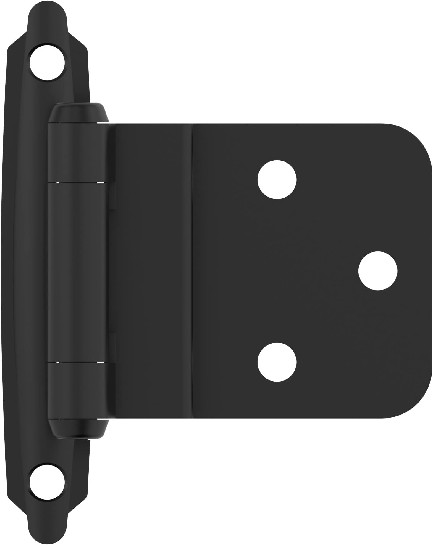 DecoBasics 3/8 Inset Non Self Closing Hinge, Matte Black 25 Pack