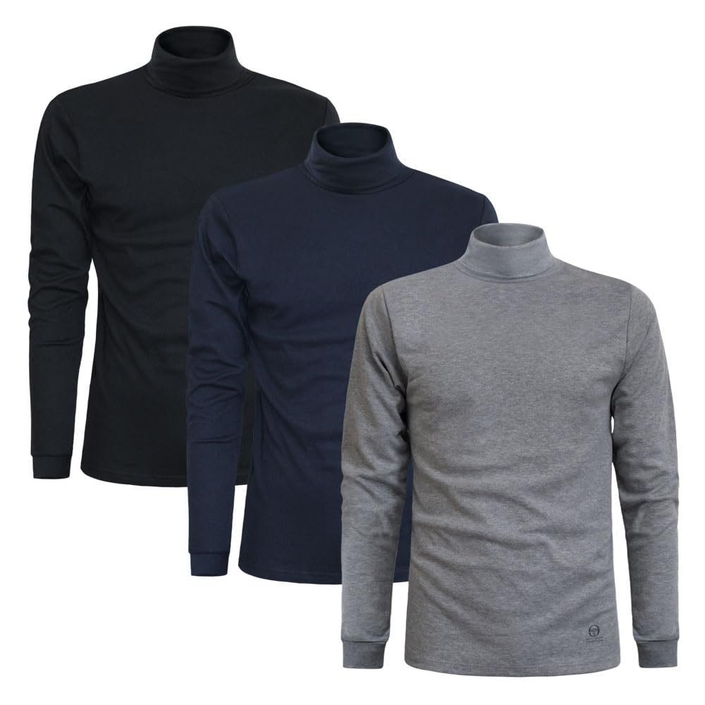 Sergio Tacchini Maglia Uomo Dolcevita Collo Alto Caldo Cotone Limited Edition