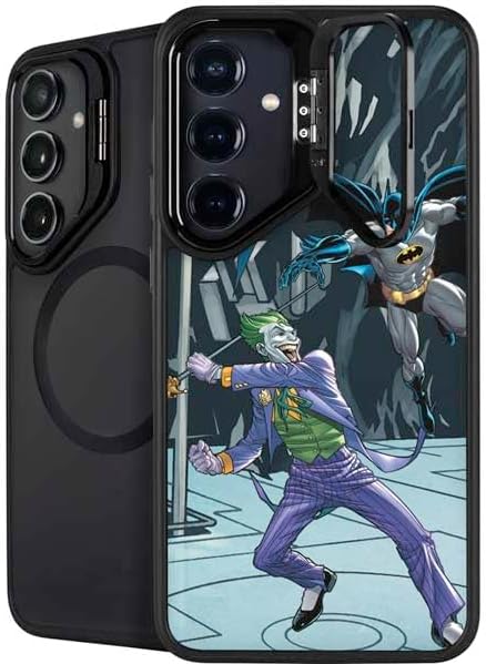 Skinit Kickstand Phone Case Compatible with Galaxy S24 Plus - Officially Licensed DC Comics The Joker vs Batman Art Design