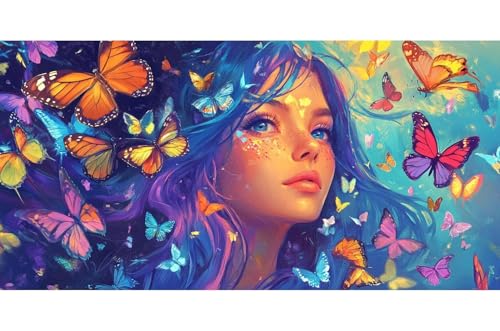 Diamond Painting Papillon 50x100cm : Grand Kit Peinture Diamant 5D Full Drill