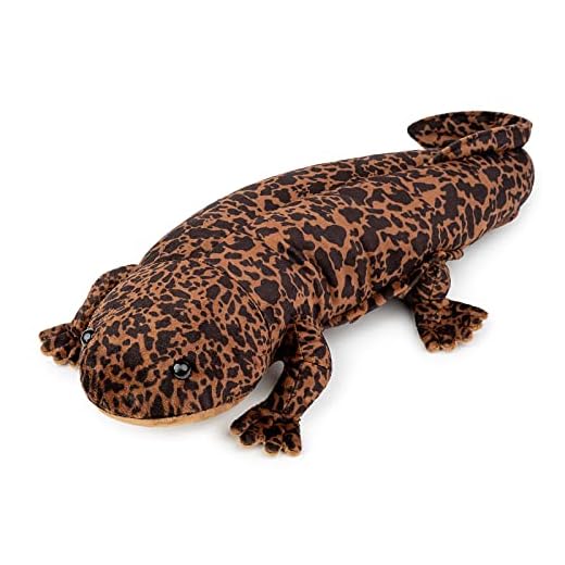 ZHONGXIN MADE Salamander Plush - Brown Salamander Stuffed Animal, Realistic 20" Cute Salamander Creepy Amphibians Plush Toys, Unique Plush Gift Collection for Kids