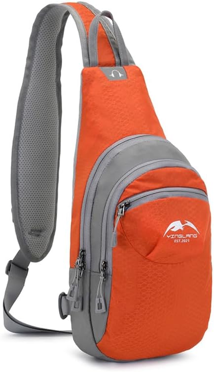 Lecxci Sling Bag Waterproof Sling Backpack Lightweight Crossbody Chest Bag Daypack Hiking Travel for Women Men