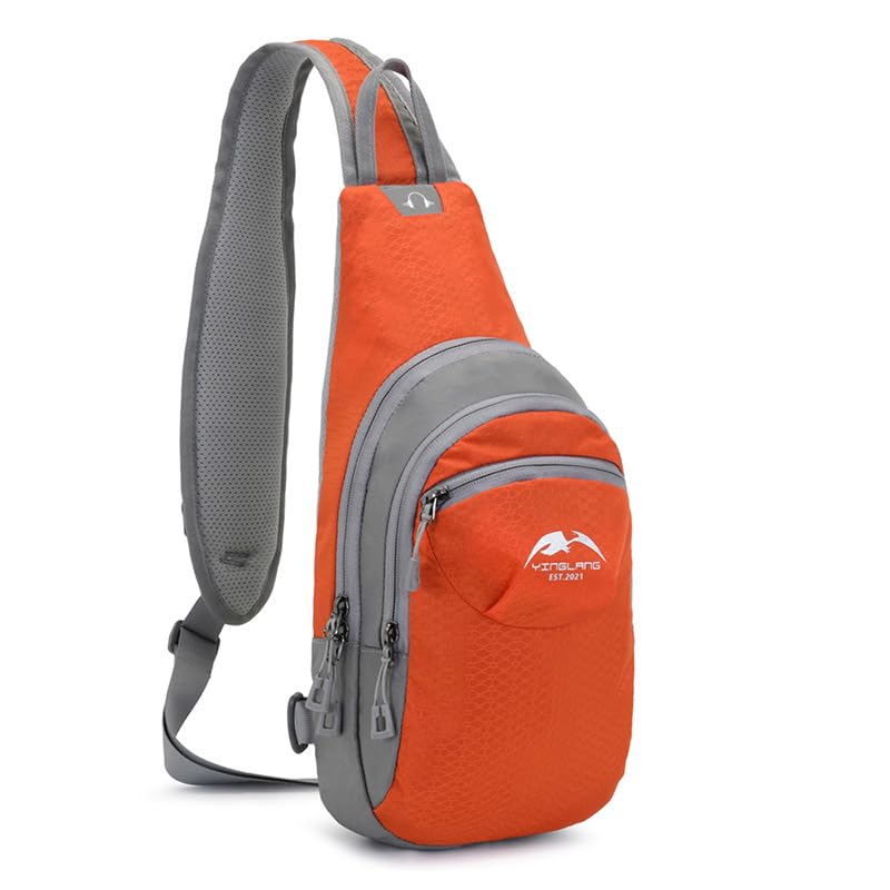 Lecxci Sling Bag Waterproof Sling Backpack Lightweight Crossbody Chest Bag Daypack Hiking Travel for Women Men