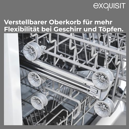 Exquisit PLUS Geschirrspüler 60 cm, 12 Maßgedecke, Unterbaufähig, Startzeitvorwahl, 11 Liter, GSP56312-030E weiss