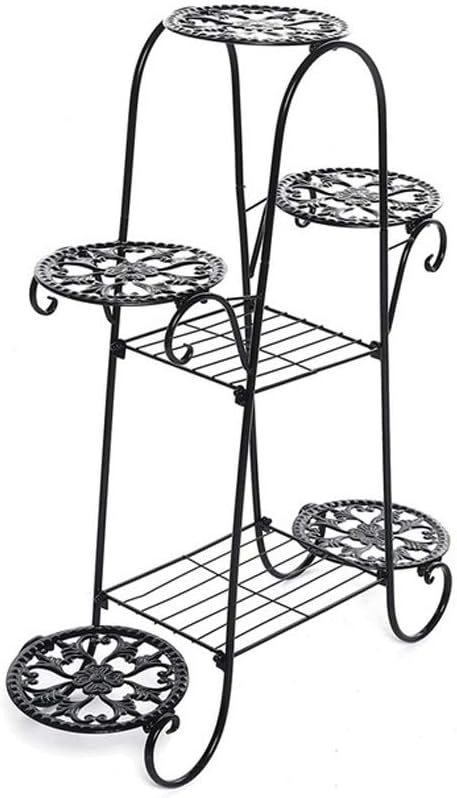 7 Layers Flower Stand Indoor Multi-story Flower Stand Rack Floor-standing 62 * 22 * 84cm Living Room Balcony Flower Pot Shelves(E)