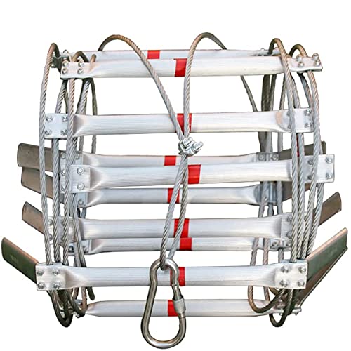 Fire Escape Rope Ladder - Flame Resistant Emergency Fire Safety Evacuatladder with Hook Carabins/12M/39.4Ft