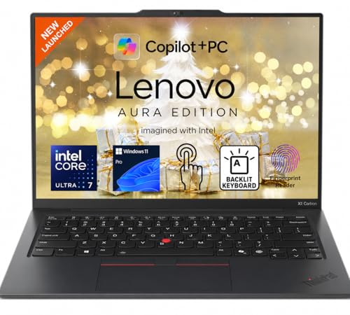 Image of Lenovo ThinkPad X1 Carbon Business Laptop | 14 inch WUXGA Touchscreen, FP Reader, Backlit KB | Intel Ultra 7 255U 12-Core CPU | 32GB LPDDR5 RAM, 4TB SSD | Wi-Fi 7, Bluetooth 5.4, Thunderbolt 4