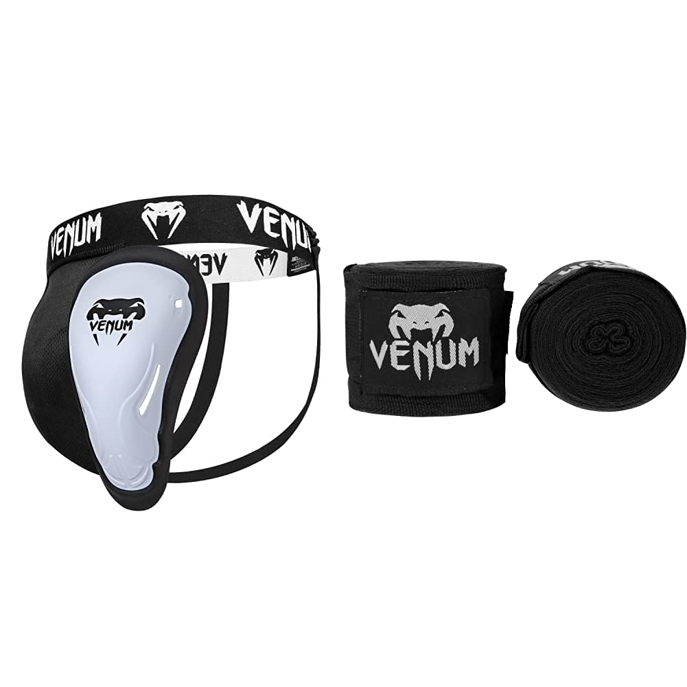 Venum Challenger Coquille et Porte Coquille Noir Taille L Kontact Bande Mixte Adulte, Noir, 4 m