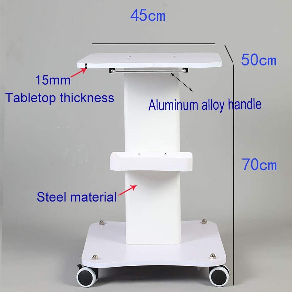 Carrelli Mobili, Carrello per Uso Domestico Carrello Metallo Rotolamento Attrezzature Mediche Carrello con Manico, Utensili Strumenti per Strumenti Di Bellezza Mobile con Vassoio, Fino a 50 K