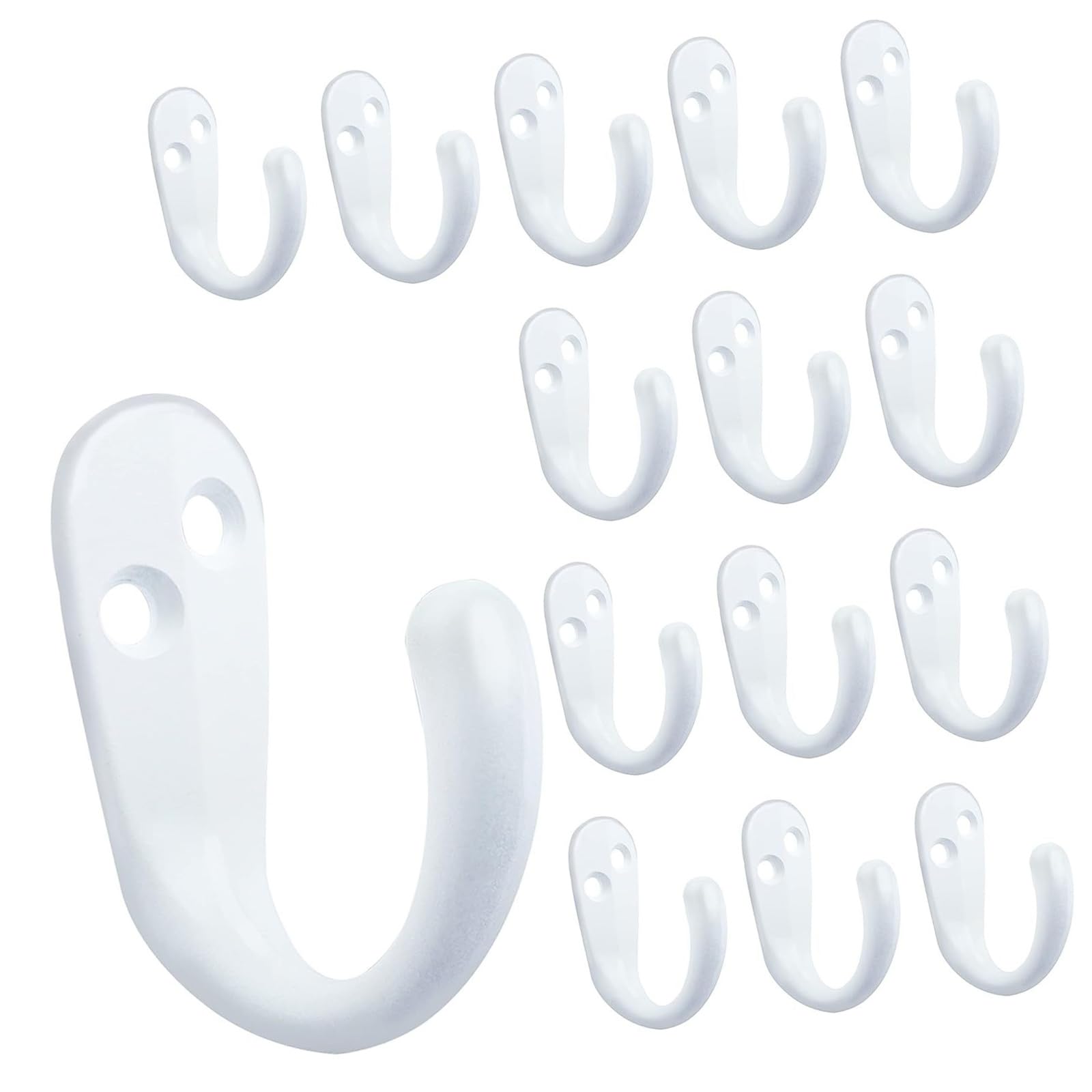 Jazuaiao Of 20 Multipurpose Wall Hook Heavy Duty Waterproof Rustproof Kirsite Hangers for Home Storage Applications Wall Hook