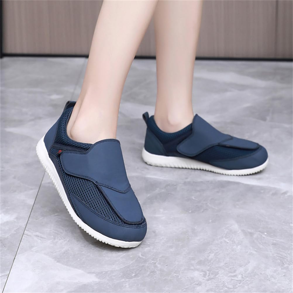 VEACAM Ladies Mesh Diabetic Shoes, Elderly Extra Wide Arthritis Edema Orthopedic Footwear for Swollen Feet Edema