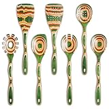 Versatile Cooking Companion: This 7-piece set includes various tools for stirring, The set includes Spoon, Slotted Spoon,Pasta Spoon, Turner Spoon, Slotted Turner, Spatula and Seasoning Spoon.serving, and more, making it a must-have for any kitchen. ...