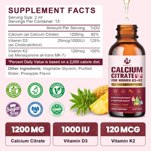 Jiankytz Calcium Citrate with D3 K2