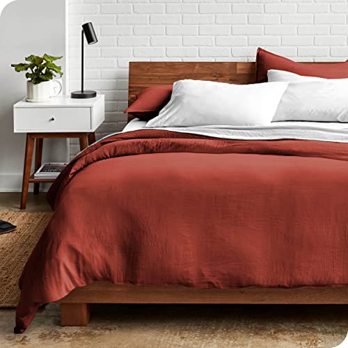 Bare Home Sandwashed Duvet Cover Full Size - Premium 1800 Collection Duvet Set - Cooling Duvet Cover - Super Soft Duvet Covers