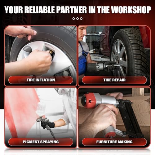 Portable 1.15 HP Air Compressor with Steel Tank