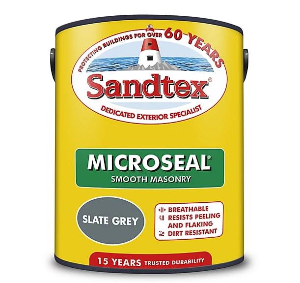 Sandtex Smooth Masonry Paint 2.5l Slate Grey