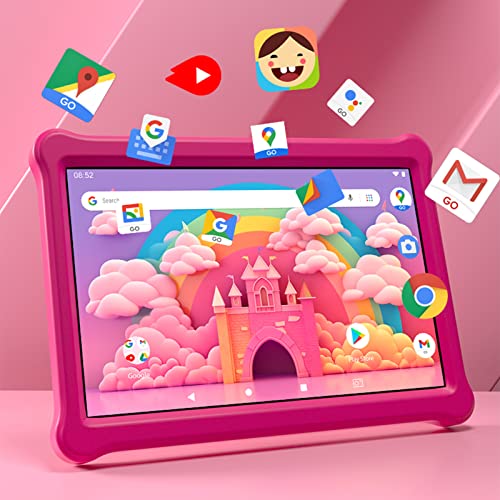 Coopers Kids Tablet 10 Inch, Android Tablets For Kids 32Gb Rom 512Gb Expand, Parental Control Toddler Tablet, Gms Certified, Kids Software Pre-Installed, Wifi, Dual Camera,With Shockproof Case, Red #TOP3