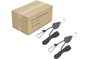 Grow Light Rope Hanger Pro: 50 Pairs of Heavy-Duty Adjustable Rope Clips