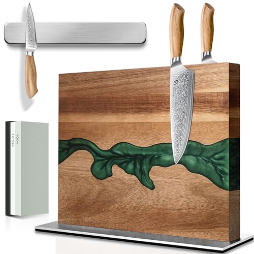 Emojoy 3-Piece Magnetic Knife Block Set