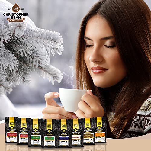 Christopher Bean Regular Flavored Coffee Ground - Sugar-Free, Dairy-Free, Fat-Free Arabica Ground Coffee With Non-Gmo Flavoring, Ground Coffee Medium Roast, Christmas Cupcake, 12-Ounce Bag #TOP5