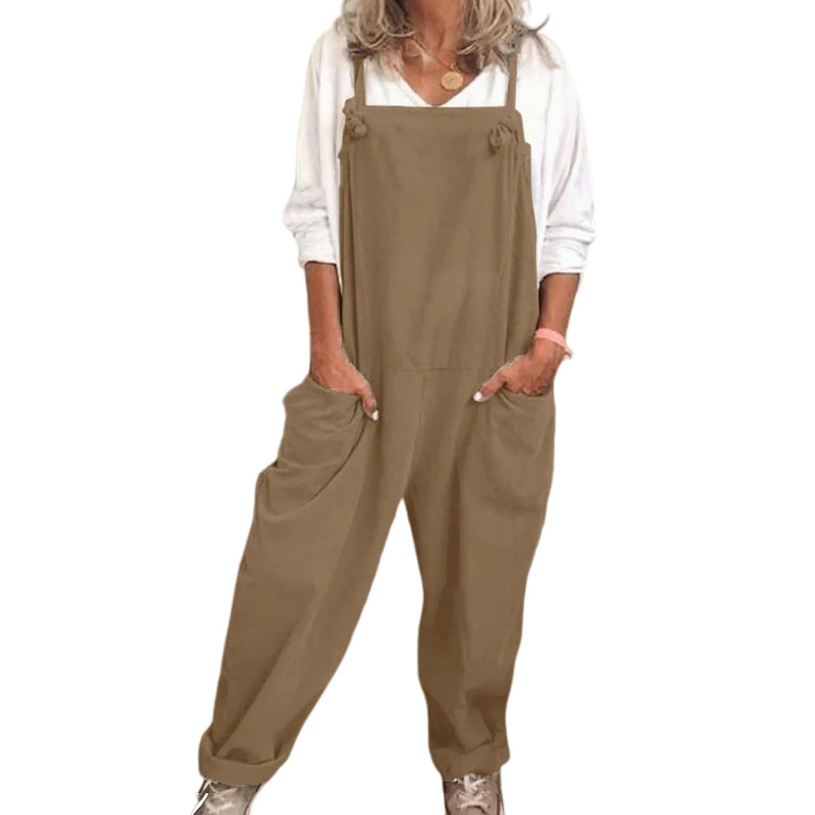 Mono De Verano Mono Holgado Informal De Talla Grande para Mujer.