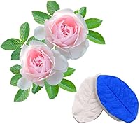 Vista 1 de Moldes de hojas de goma para pasta de goma, molde de silicona para pasta de goma de hojas de rosa, molde de arcilla para decoración de pasteles