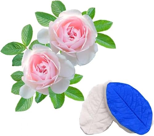 Vista 8 de Moldes de silicona para flores de azúcar rosa, moldes de silicona para decoración de tartas, cupcakes, manualidades, molde de arcilla para pasta