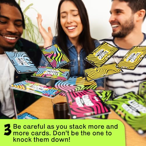 Image of Big Potato Cards vs Gravity Pro: Ultimate Stacking & Balancing Travel Game | Waterproof Card Game for Camping, Vacations & Family Fun | 2-8 Players