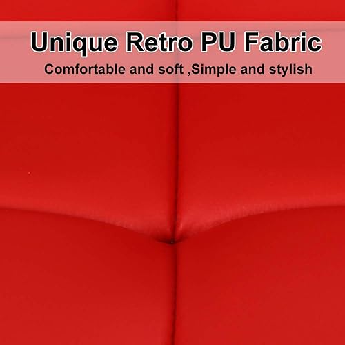 Miniatura 3 de Juego de 2 taburetes de bar giratorios de altura ajustable con respaldo de piel sintética duradera y moderna silla de comedor de cocina para salón,