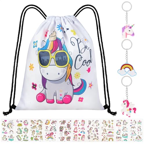 URAQT Turnbeutel Kindergarten, Einhorn Unicorn Turnbeutel Rucksack, kids...
