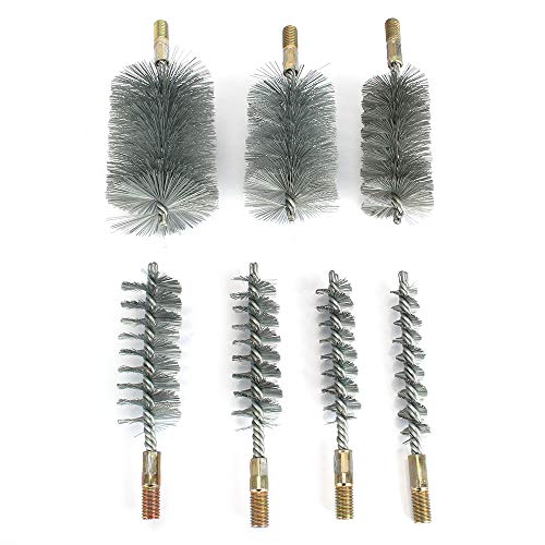 Image of 1Pc 25mm Diameter Round Tube Pipe Cylinder Bores Cleaning Stainless Steel Wire Brush
