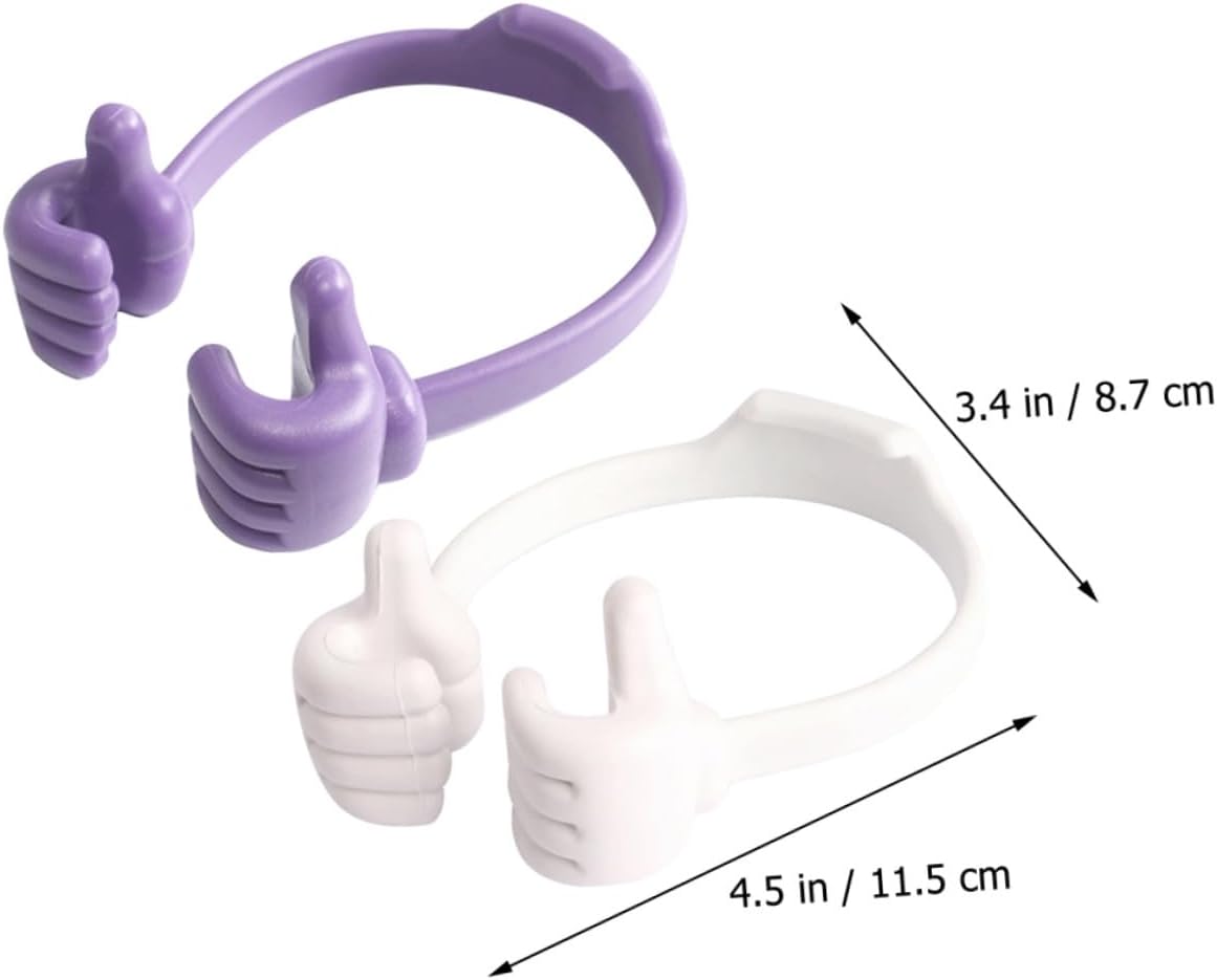 2Pcs Thumbs Gesture Phone Supports Portable Plastic Stands for Viewing image 2