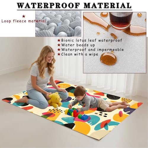 Tapis de salon 50x80cm imperméable et antidérapant rectangulaire