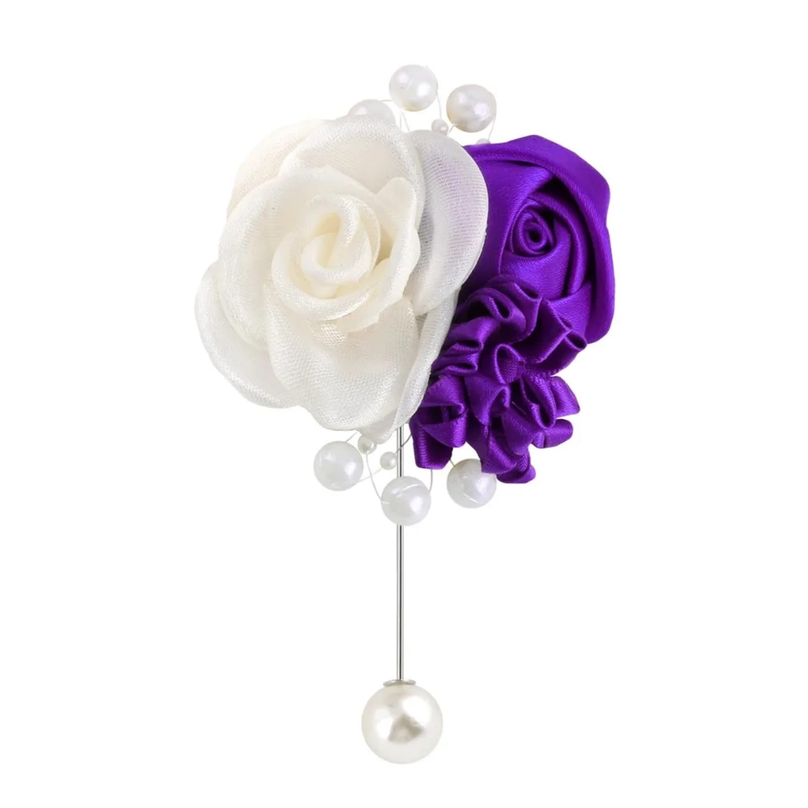 Wedding boutonniere Organza & Satin Rose Boutonniere & Wrist Corsage(Green)
