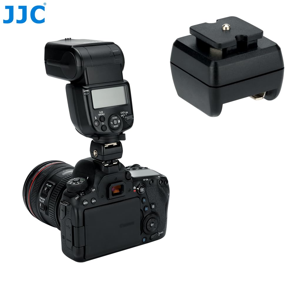 JJC Compatibile con flash da studio su scarpe standard ISO o Multi Interface Shoe, adattatore flash con presa Sync (2 pezzi)