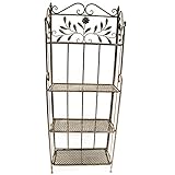 regal antik Im Antik Design - Das formschöne Eisenregal in geschmackvollem Grau beeindruckt im Wohnzimmer, im Geschäft, auf dem Balkon oder auch im Badezimmer.