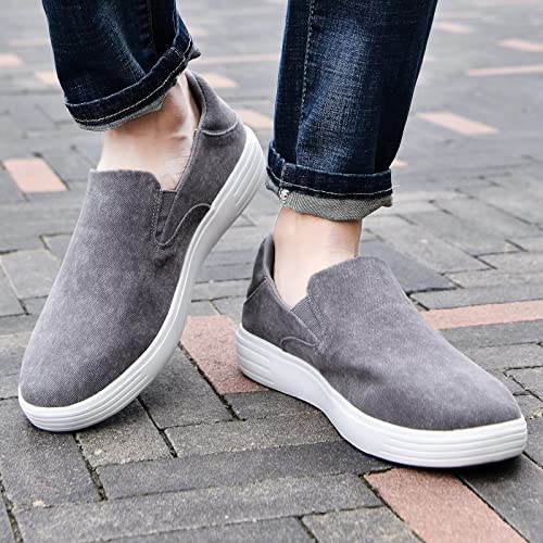 Image of konhill Mens Slip On Loafers Sneakers - Casual Knit Walking Shoes for Men, Lightweight Breathable Memory Foam Boat Shoes, Comfortable Slip-On Driving Loafers for Work Travel Beach
