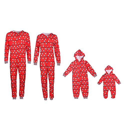 Family Pajamas Matching Set, Matching Adult Onesies, Christmas PJs for Family (Women, S)