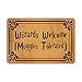 Front Door Mat Muikoo Welcome Mat Wizards Welcome Muggles Tolerated Machine Washable Rubber Non Slip Backing Bathroom Kitchen Decor Area Rug Funny Doormat Indoor Outdoor Rug 23.6"(W) X 15.7"(L)