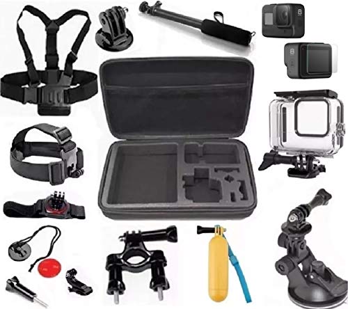 Acessórios para Gopro Hero 8 Black Mala grande caixa estanque pau de selfie a prova dagua suporte gu
