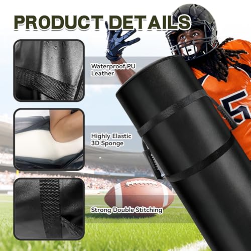 Wibeelee High Density Foam Tackling Dummies for Football 48 * 12 Inch Football Tackle Dummy with Handles Tackle Equipment for Martial Arts, Basketball, Contact Drills