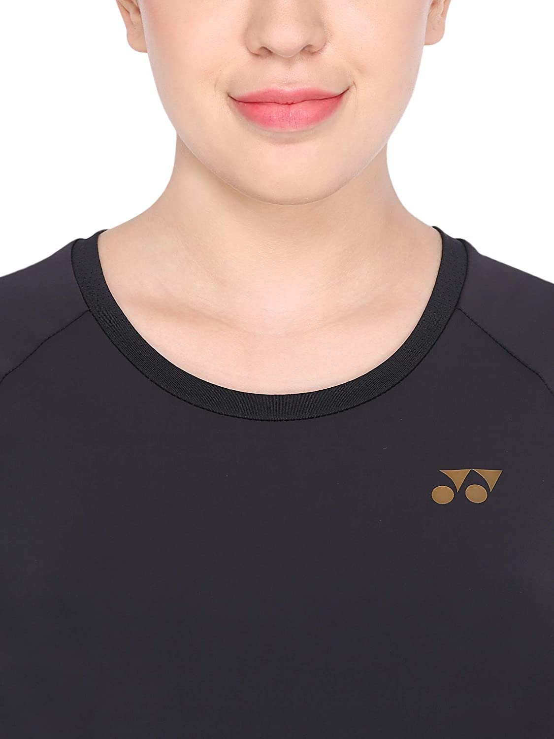 Yonex 1516-31 Polyester Badminton Girls Round Neck T-Shirt, J130 (Jet Black) - Image 3 thumbnail
