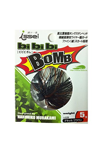 イッセイ(ISSEI) ラバージグ ビビビ ボム 5.0g ブラック/ブラウン ルアー